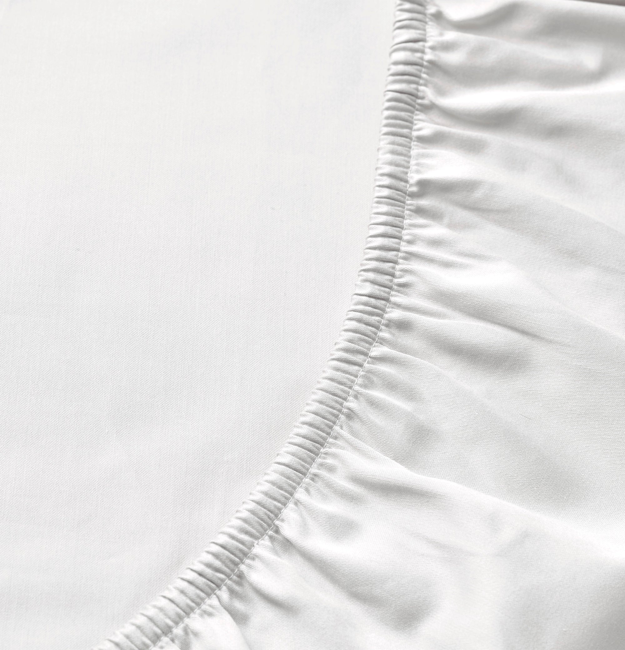Everyday Satin Fitted Sheet-Midwinter White