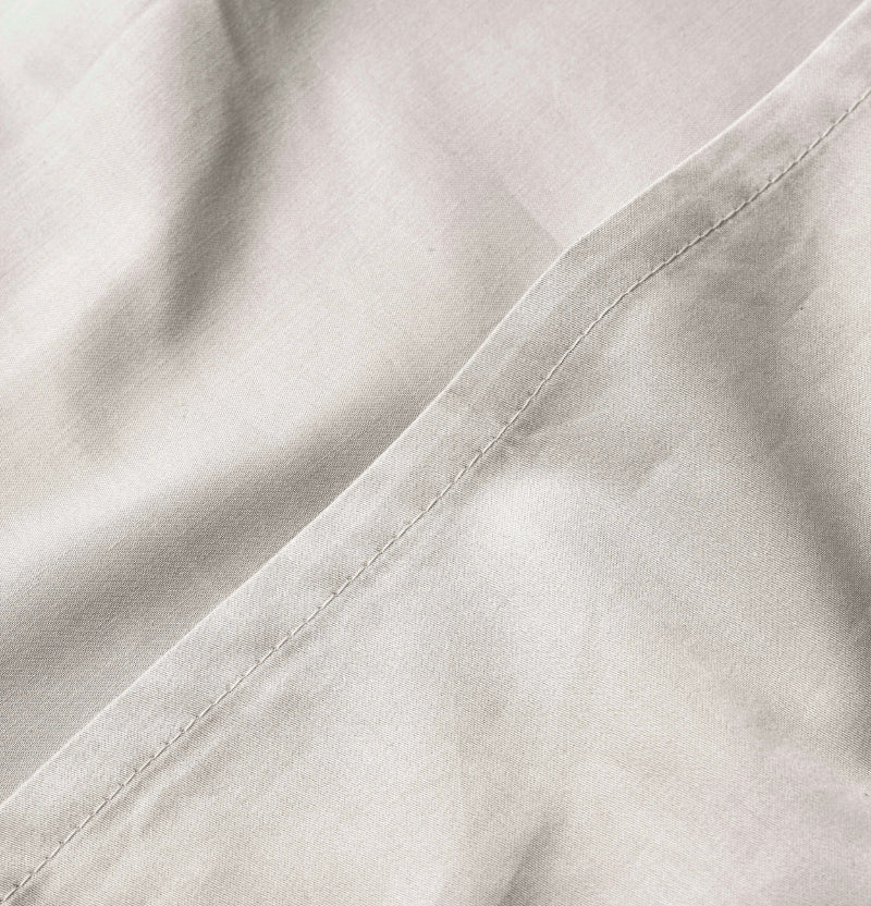 Sateen Organic Cotton Flat Sheet - Equinox Silver