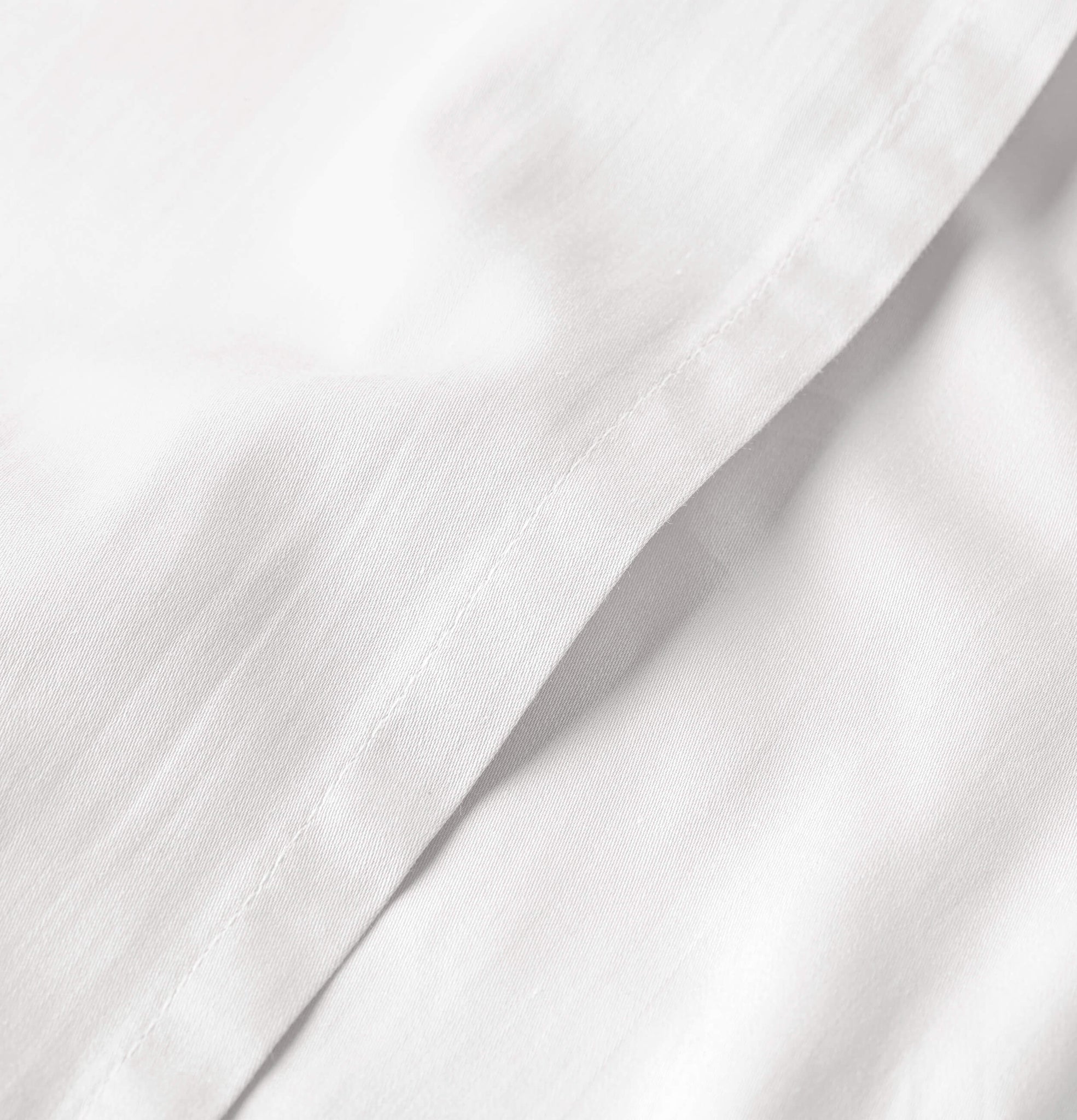 close up detail of midwinter white pillowcase