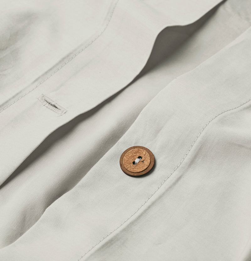 Percale Organic Cotton Duvet Cover - Equinox Silver