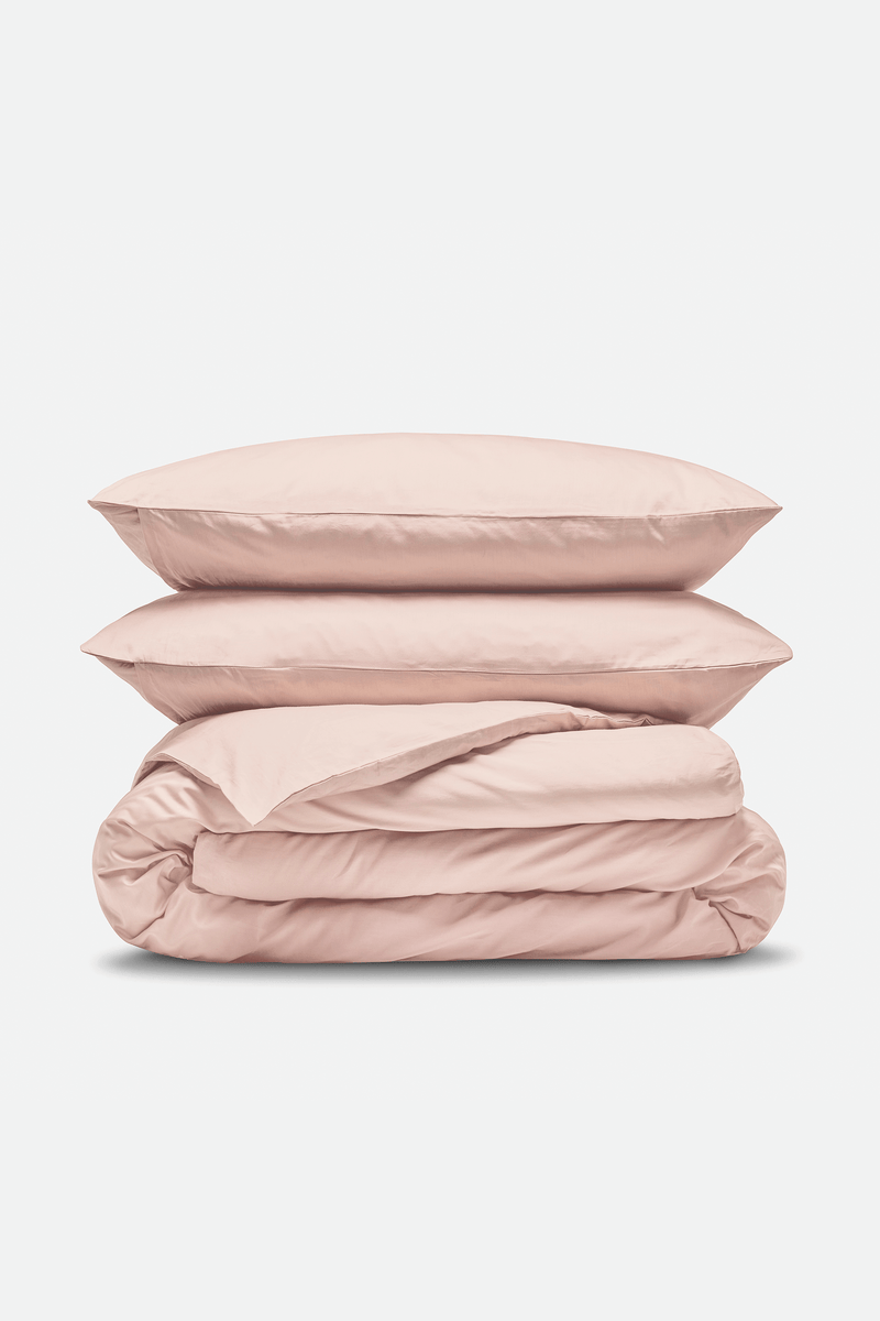 Sateen Organic Cotton Duvet Set - Midsummer Pink