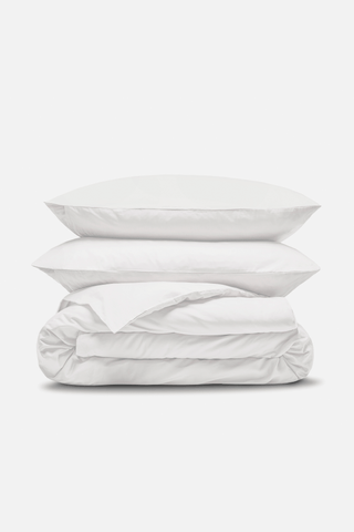 Sateen Organic Cotton Duvet Set - Midwinter White