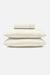 Sateen Organic Cotton Fitted Sheet Set - Iridescent Ivory