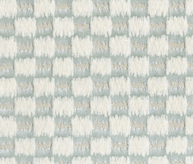 Ikat Checks - Sky/Ecru Swatch