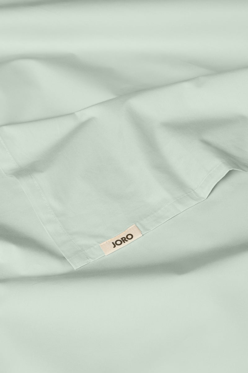 Percale Organic Cotton Flat Sheet - Spring Blue