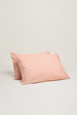 Percale Organic Cotton Pillowcases - Midsummer Pink