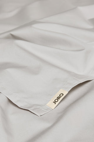 Percale Organic Cotton Flat Sheet - Equinox Silver