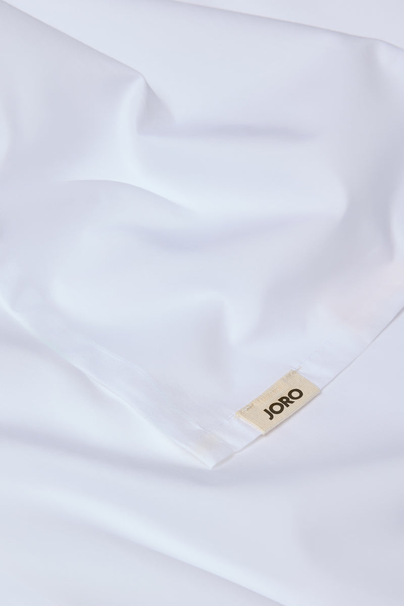 Percale Organic Cotton Flat Sheet - Midwinter White