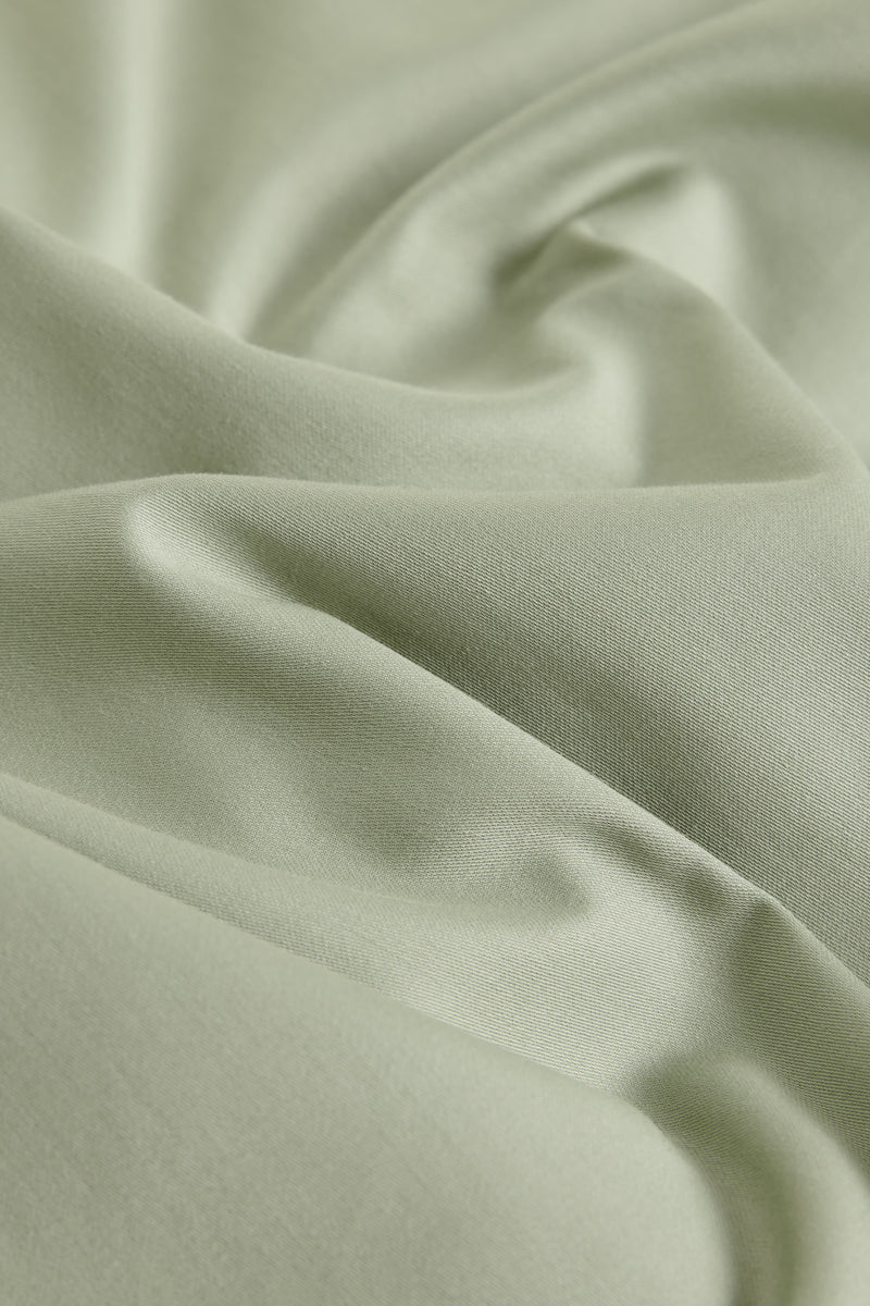 Sateen Organic Cotton Fitted Sheet - Solstice Green