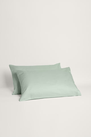 Sateen Organic Cotton Pillowcases - Spring Blue