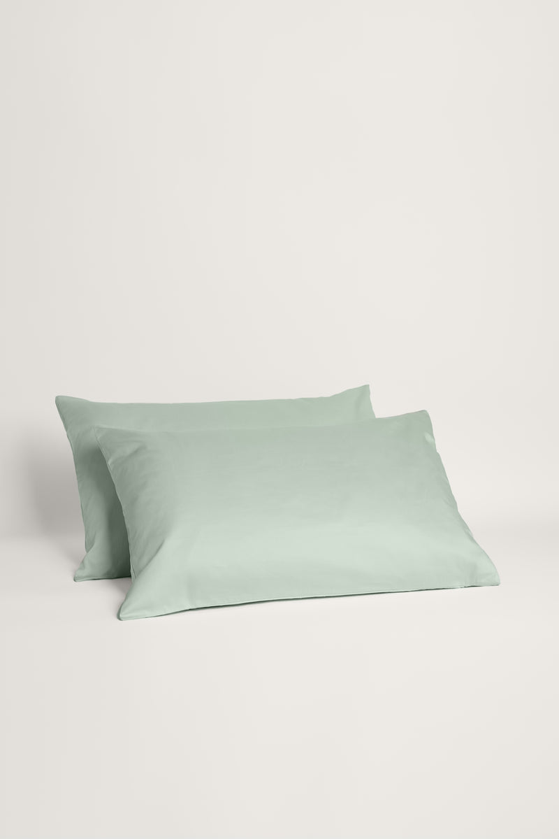 Sateen Organic Cotton Pillowcases - Spring Blue