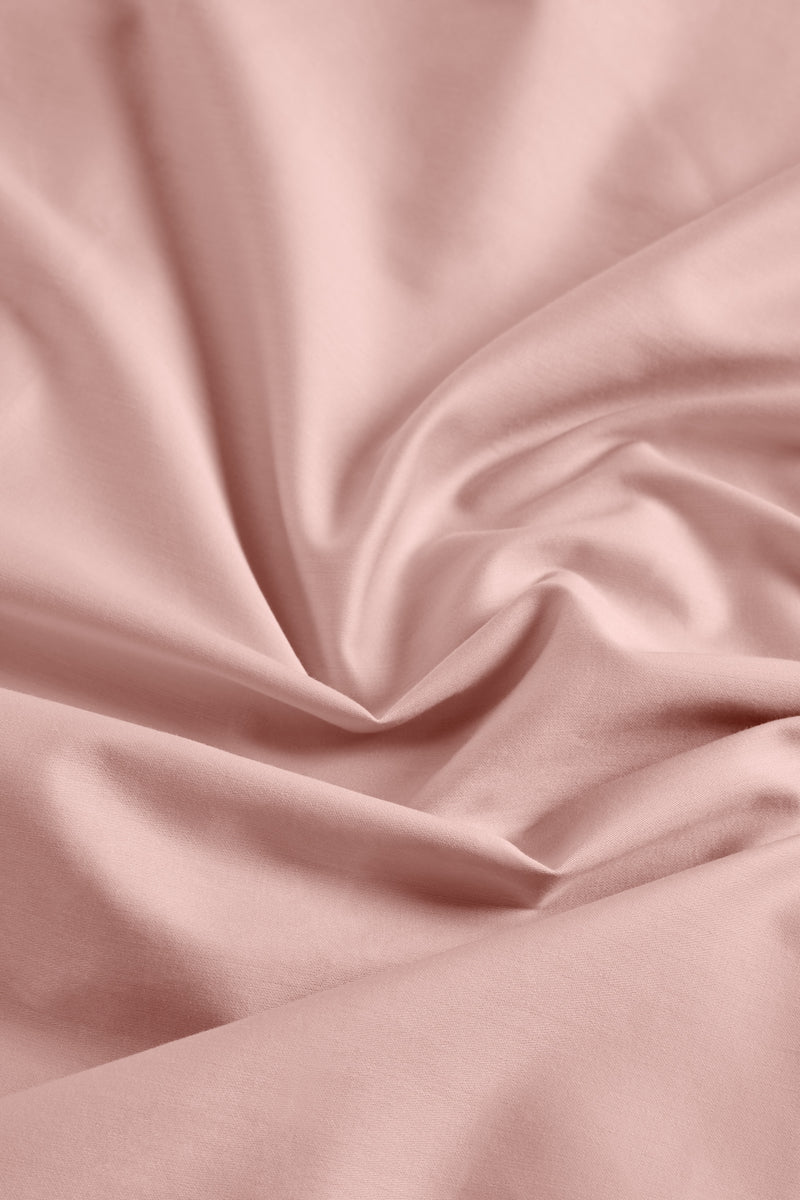 Sateen Organic Cotton Fitted Sheet - Midsummer Pink