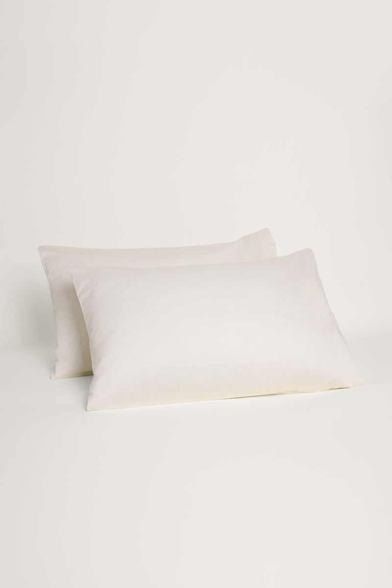 Sateen Organic Cotton Pillowcases - Iridescent Ivory