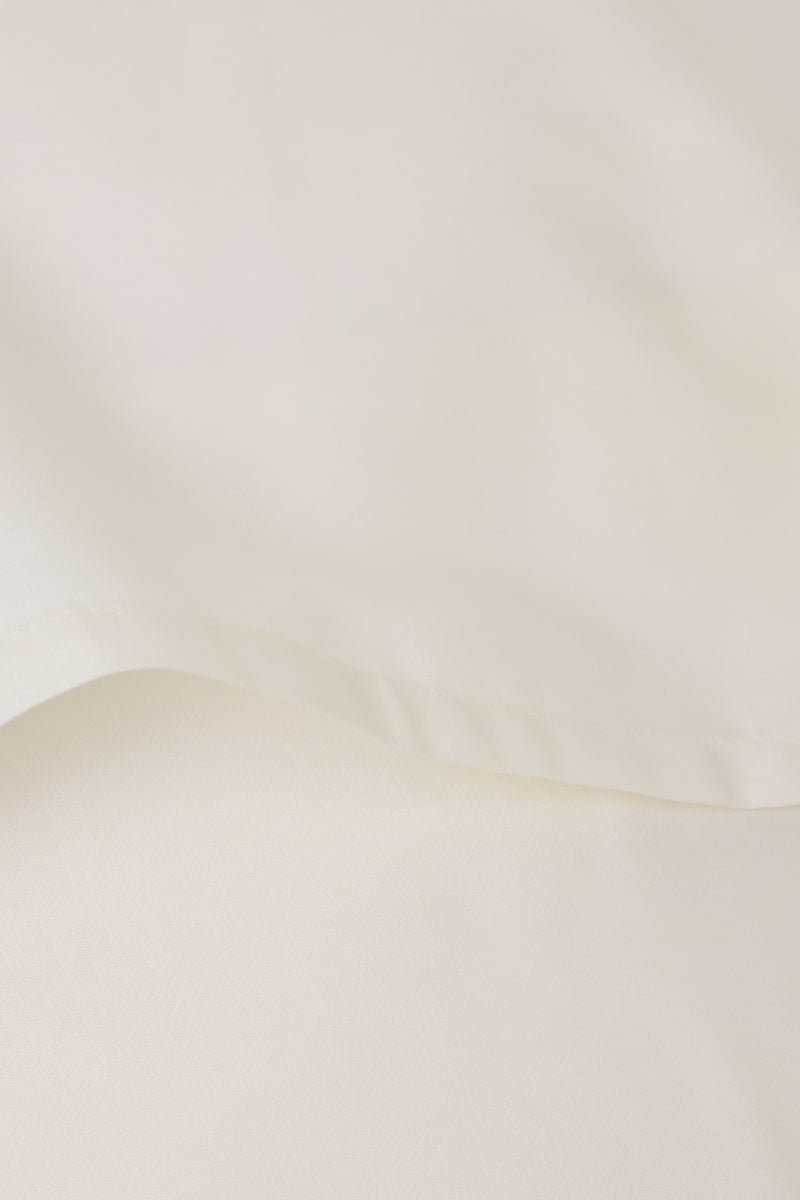 Sateen Organic Cotton Fitted Sheet - Iridescent Ivory