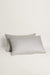 Sateen Organic Cotton Pillowcases - Equinox Silver