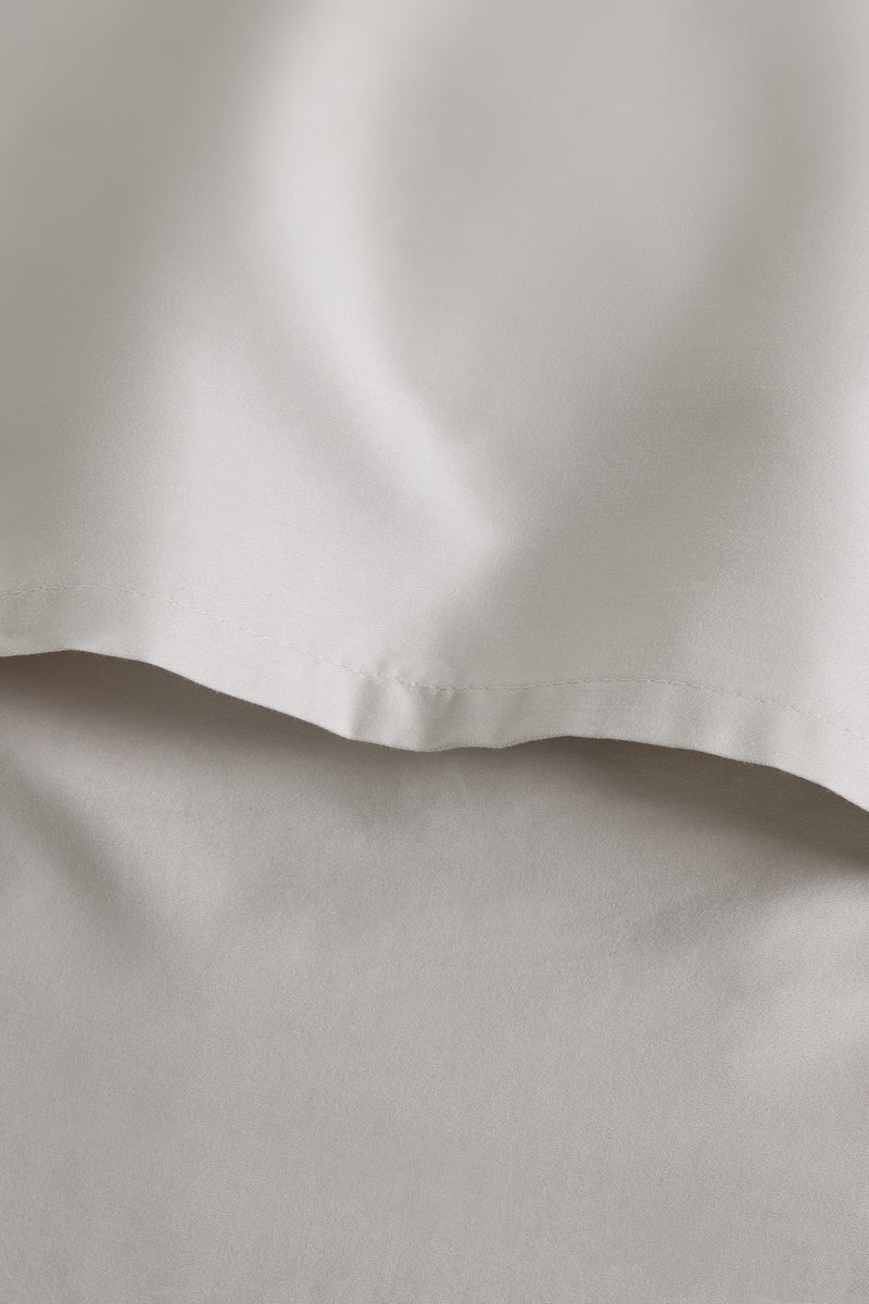 Sateen Organic Cotton Pillowcases - Equinox Silver