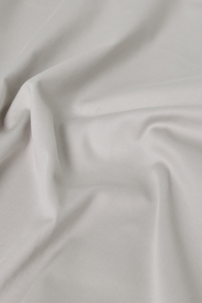 Sateen Organic Cotton Fitted Sheet - Equinox Silver