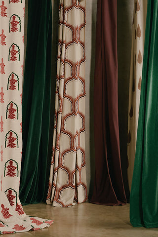 Jaipur Flower - Rust/Latte Swatch