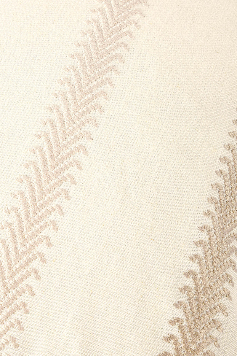 Mala Embroidered Cushion Cover - Pebble White