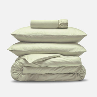 Percale Organic Cotton Bedding Set - Solstice Green