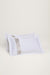 Simar Embroidered Pillowcases -  Classic White & Silver