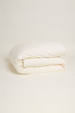 Sateen Organic Cotton Duvet Cover - Classic Cream