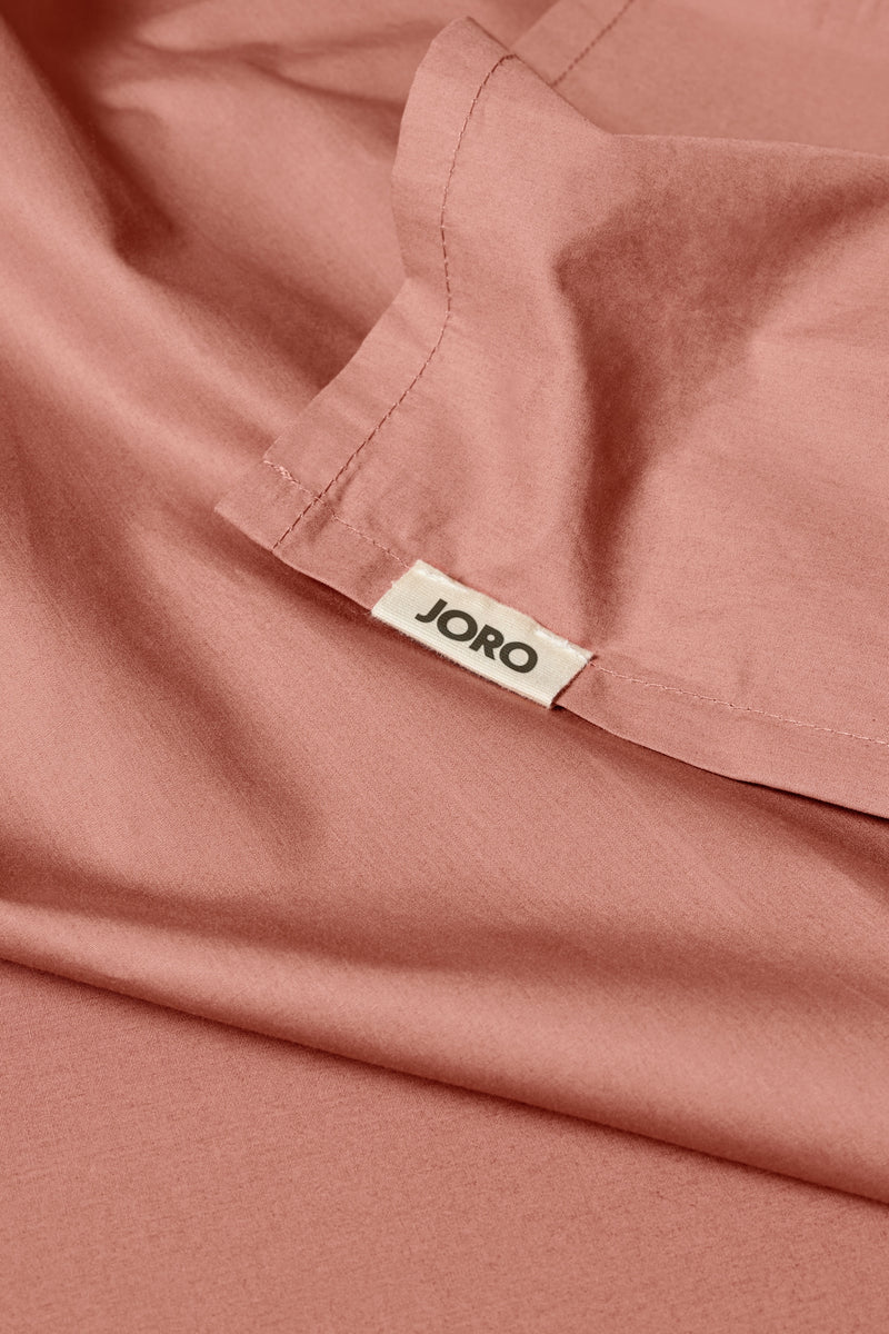 Percale Organic Cotton Flat Sheet - Bark Red