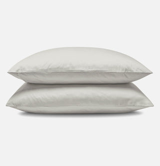 Sateen Organic Cotton Fitted Sheet Set - Equinox Silver