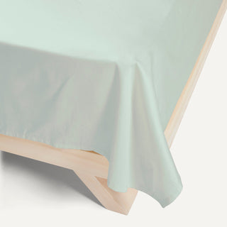 Percale Organic Cotton Flat Sheet - Spring Blue