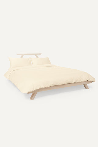 Percale Organic Cotton Duvet Cover - Classic Cream