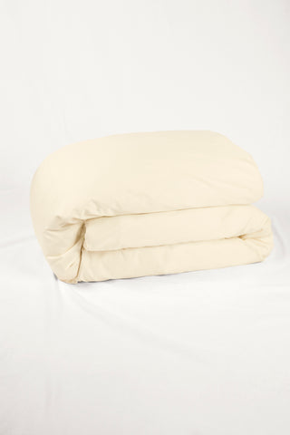 Percale Organic Cotton Duvet Cover - Classic Cream