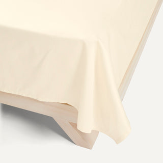 Sateen Organic Cotton Flat Sheet - Classic Cream