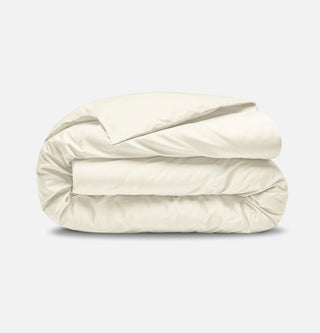 Sateen Organic Cotton Duvet Cover - Iridescent Ivory