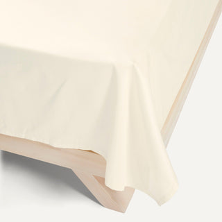 Percale Organic Cotton Flat Sheet - Iridescent Ivory