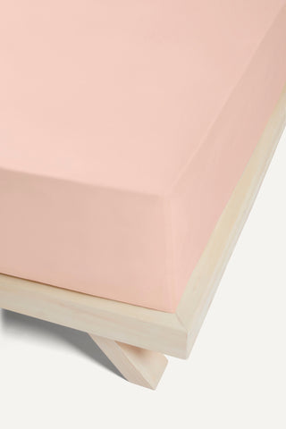 Sateen Organic Cotton Fitted Sheet - Midsummer Pink