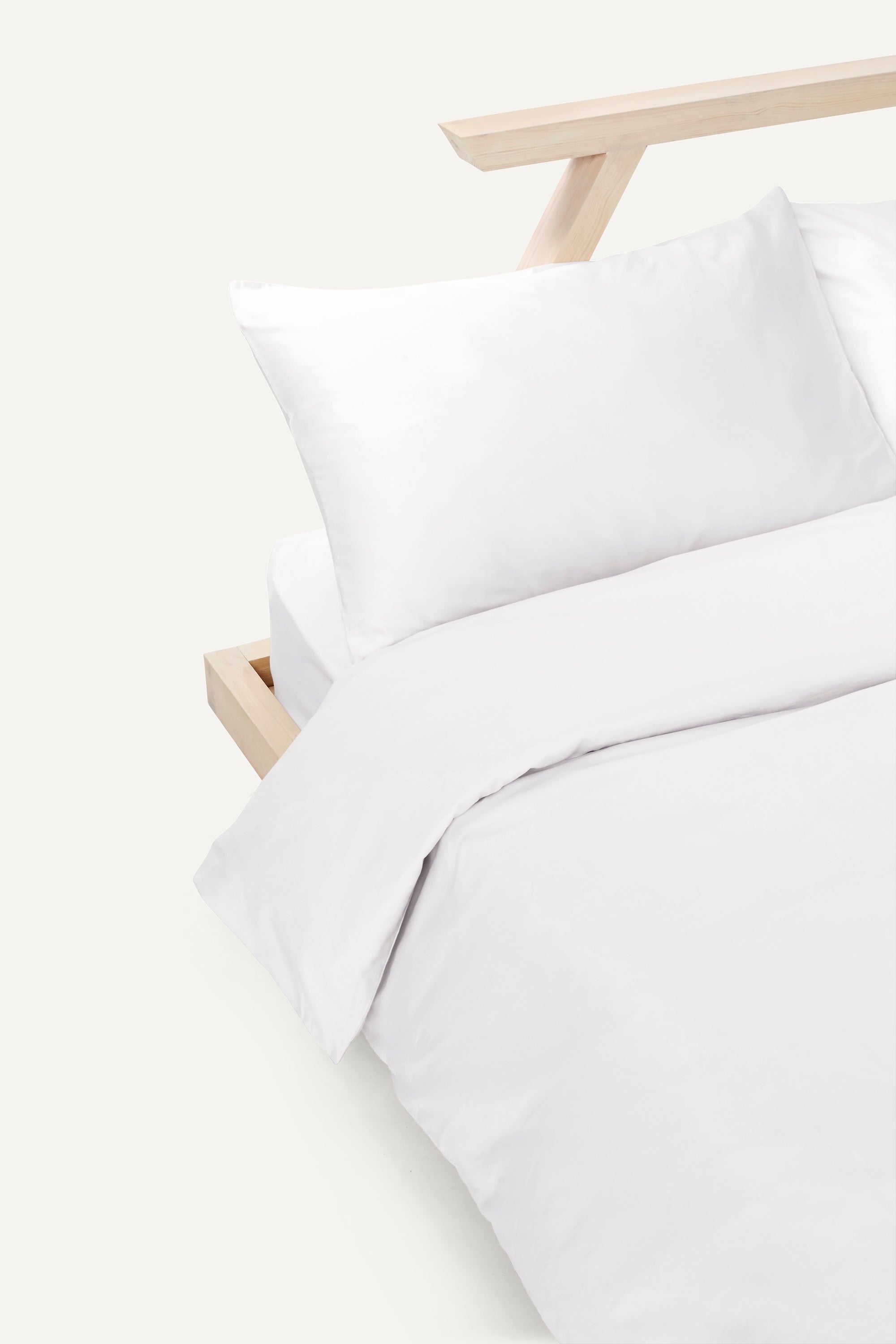 Sateen Organic Cotton Pillowcases - Midwinter White