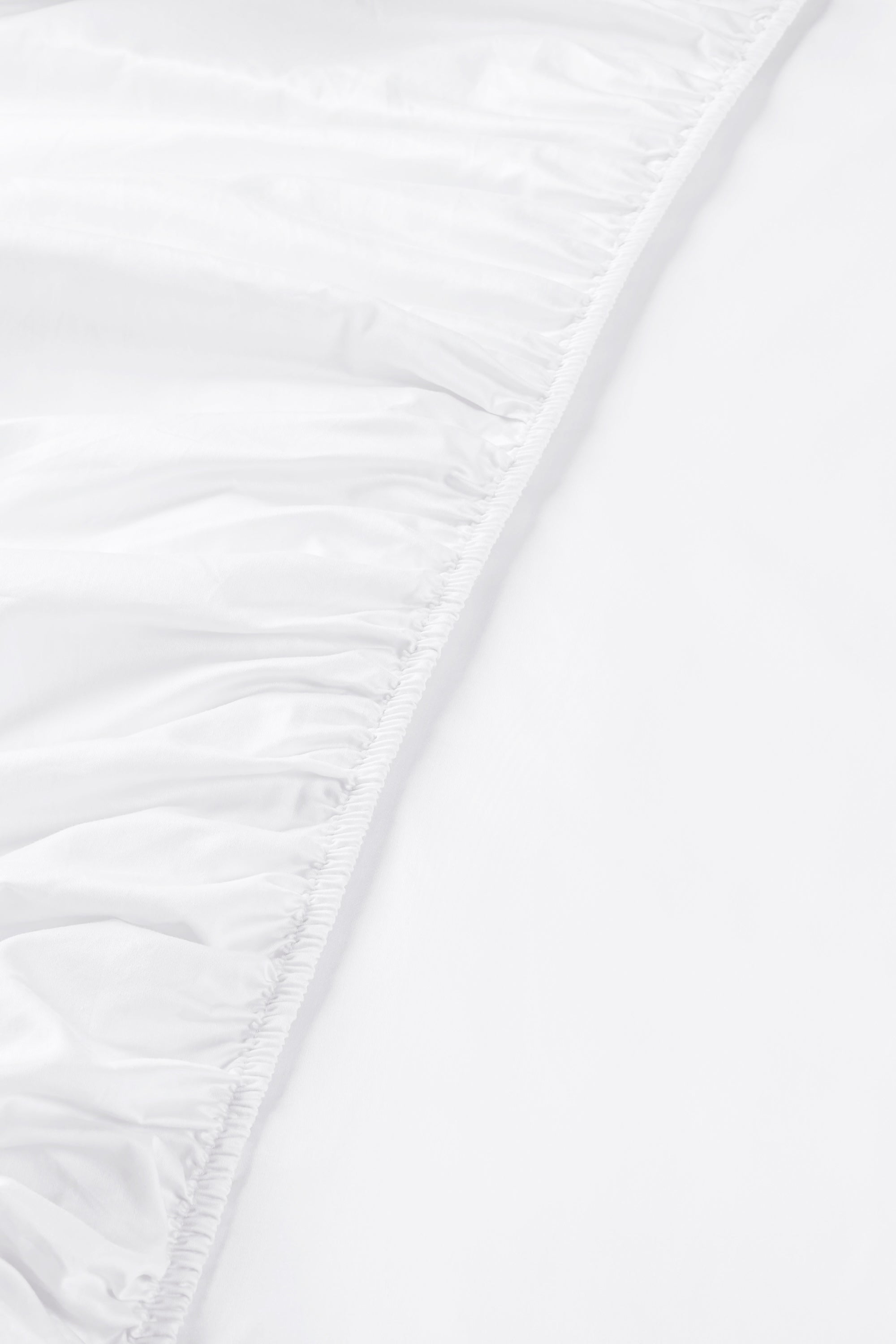 Sateen Organic Cotton Fitted Sheet - Midwinter White