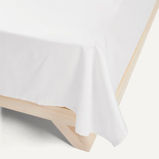 Sateen Organic Cotton Flat Sheet - Midwinter White