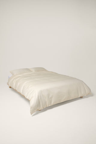 Sateen Organic Cotton Duvet Cover - Classic Cream