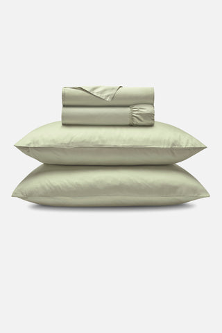 Percale Organic Cotton Sheet Set - Solstice Green