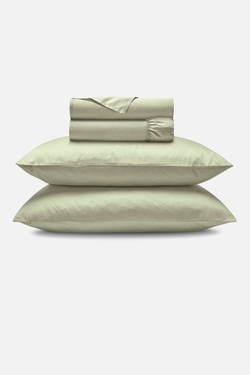 Sateen Organic Cotton Sheet Set - Solstice Green