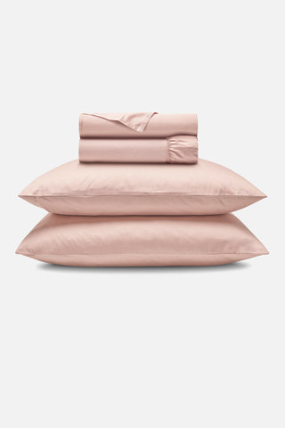 Percale Organic Cotton Sheet Set - Midsummer Pink