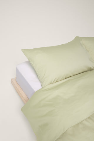 Sateen Organic Cotton Duvet Cover - Solstice Green