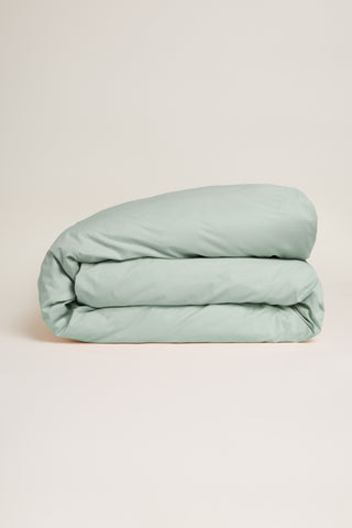 Sateen Organic Cotton Duvet Cover - Spring Blue