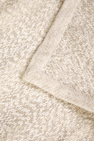 corner detail of sawan throw in pearl white
