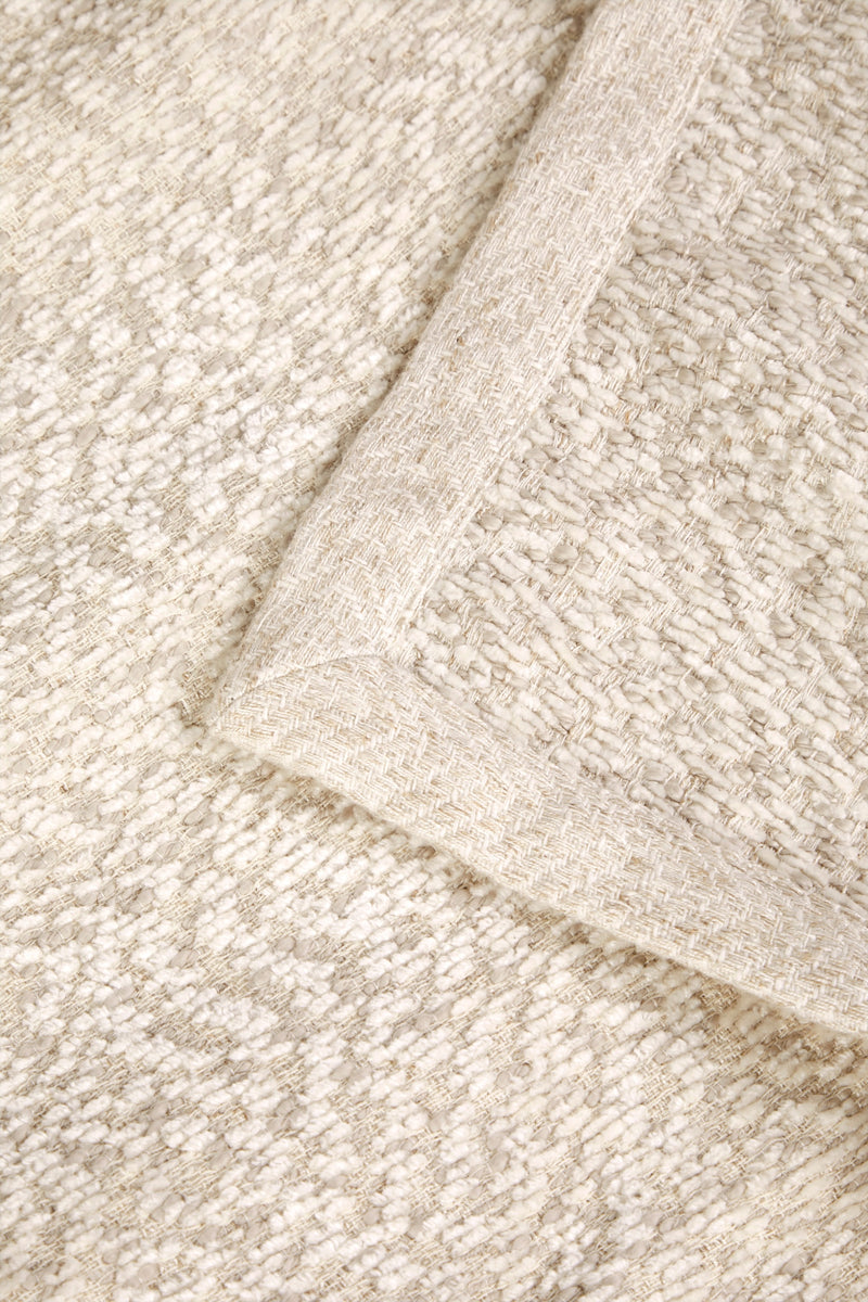Sawan Jacquard Throw - Pearl White & Grey