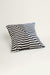 Stripes Velvet Cushion Cover - Blue