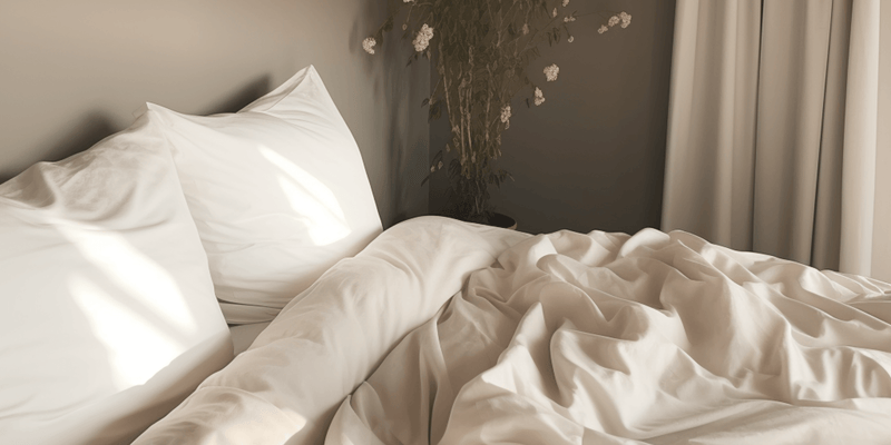 Sateen Organic Cotton Fitted Sheet Set - Iridescent Ivory